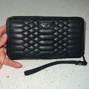 Zadic Voltaire leather clutch bag